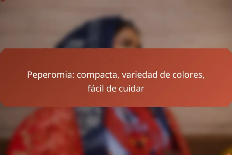 Peperomia: compacta, variedad de colores, fácil de cuidar